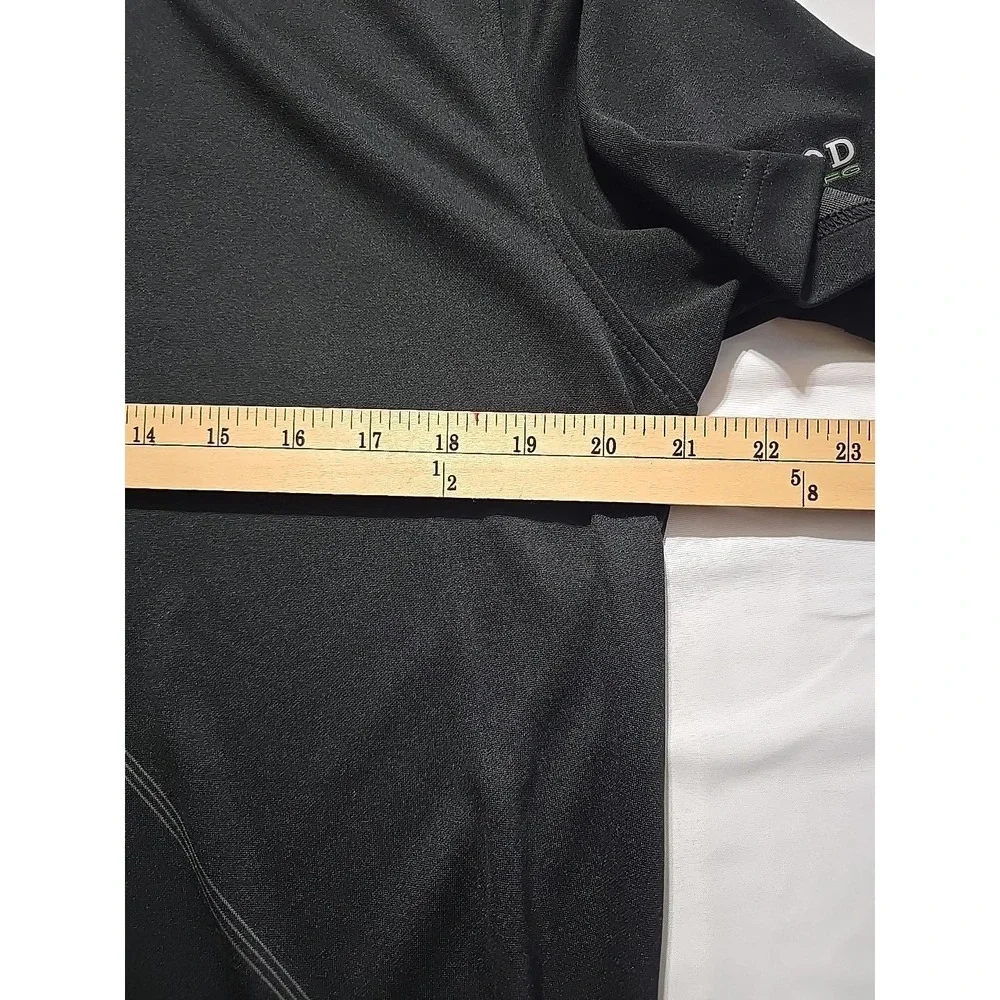 IZOD‎ Golf Black Argyle XFG Men's Polo Shirt Medium Short Sleeve